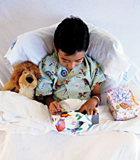 Hospital room scents can be nasty at times, so sweet-smelling bags of herb sachets are a welcome relief.